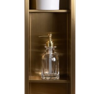 ALFI brand ABNP0836-BG Shower Niche, Brushed Gold 36 x 8 x 4