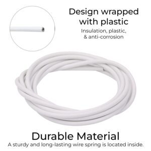 Trimming Shop 10 Metres Curtain Wire with 10 Pair of Hook & Eyes Set, Multi-Purpose Voile Curtain Wire Cable, Cord Cable Hook and Eyes