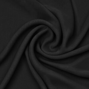 Black 5 Yards 60" Wide Sheer Fabric Halloween Chiffon Fabric by The Yard Continuous Solid Color Draping Fabric for Wedding Party Backdrop