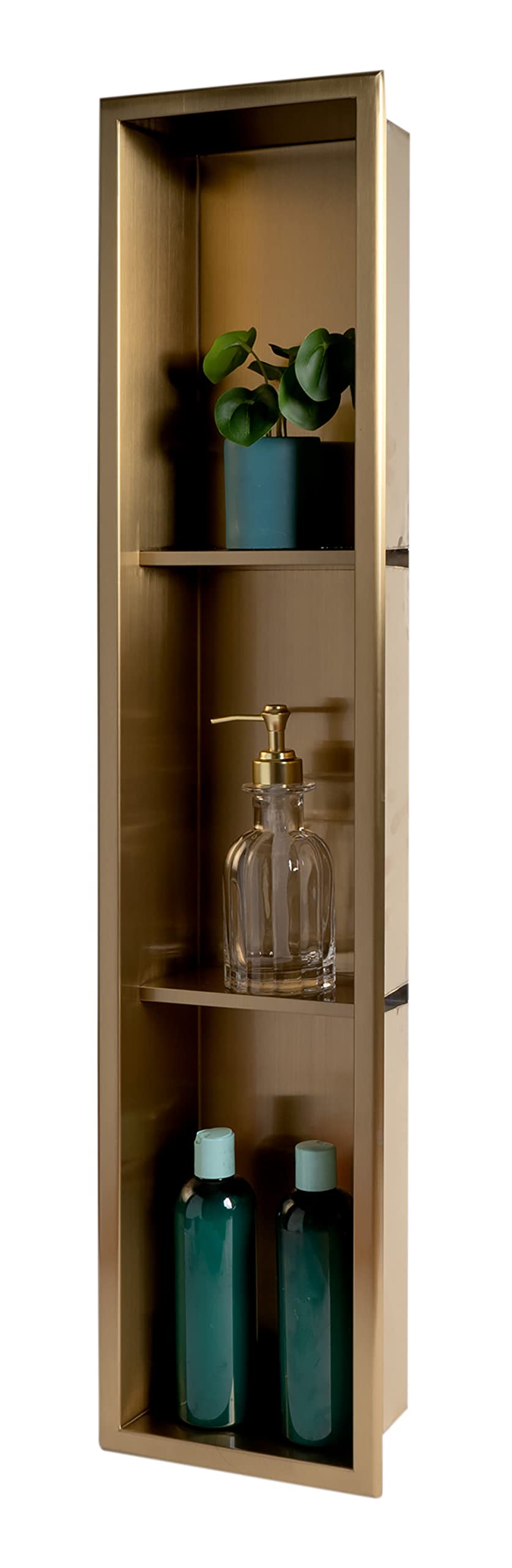 ALFI brand ABNP0836-BG Shower Niche, Brushed Gold 36 x 8 x 4