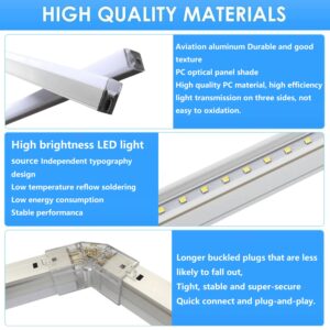 with Bezel 17 Honeycomb LED Garage Light, DIY LED Auto Repair Detail Light, 6500K Daylight White for car detailing, salon, gym, store, basement 212.5in x 94.8in