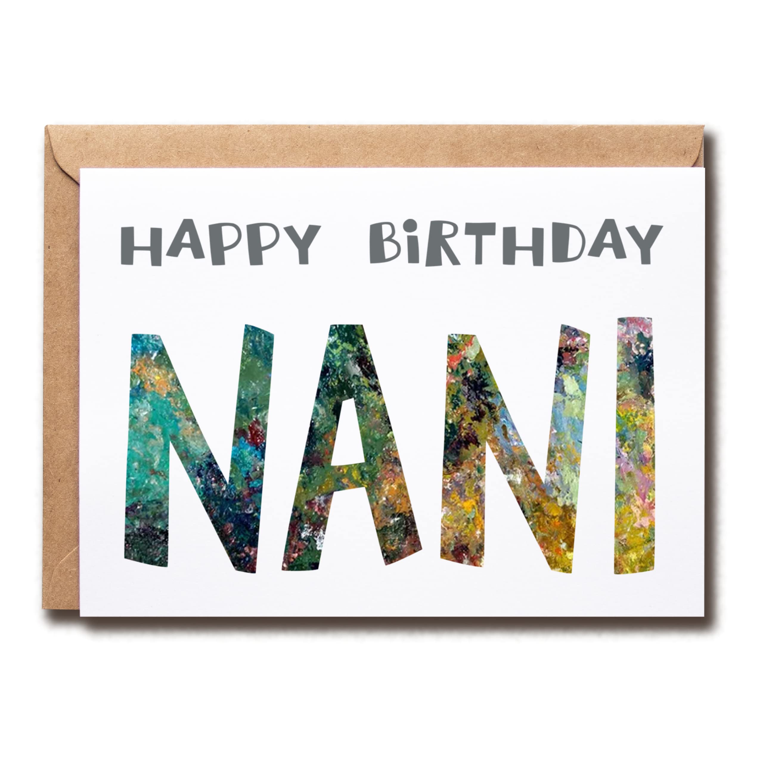 Happy Birthday Nani - Nani Birthday Card - Nani Card - Card For Nani Modern - Nani Birthday Card - Card For Nani