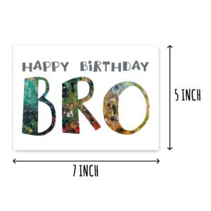 Happy Birthday Bro - Bro Birthday Card - Bro Card - Card For Bro Modern - Bro Birthday Card - Card For Bro