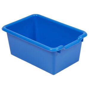 ECR4Kids Scoop Front Storage Bins, Multipurpose Organization, Blue, 10-Piece