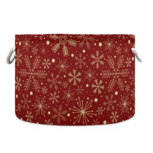 large storage basket christmas snowflakes on dark red toy storage box organizer bins with handles laundry hamper basket for home decor