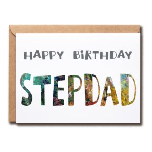 happy birthday stepdad - stepdad birthday card - stepdad card - card for stepdad modern - stepdad birthday card - card for stepdad