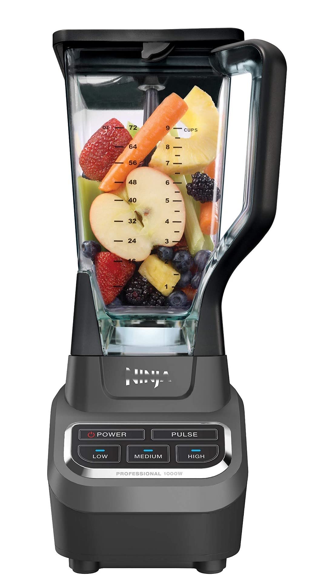 Professional 72 Oz Countertop Blender Compatible with BL610 with 1000-Watt Base and Total Crushing Technology for Smoothies, Ice and Frozen Fruit, Black, 9.5 in L x 7.5 in W x 17 in H