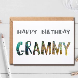 Happy Birthday Grammy - Grammy Birthday Card - Grammy Card - Card For Grammy Modern - Grammy Birthday Card - Card For Grammy