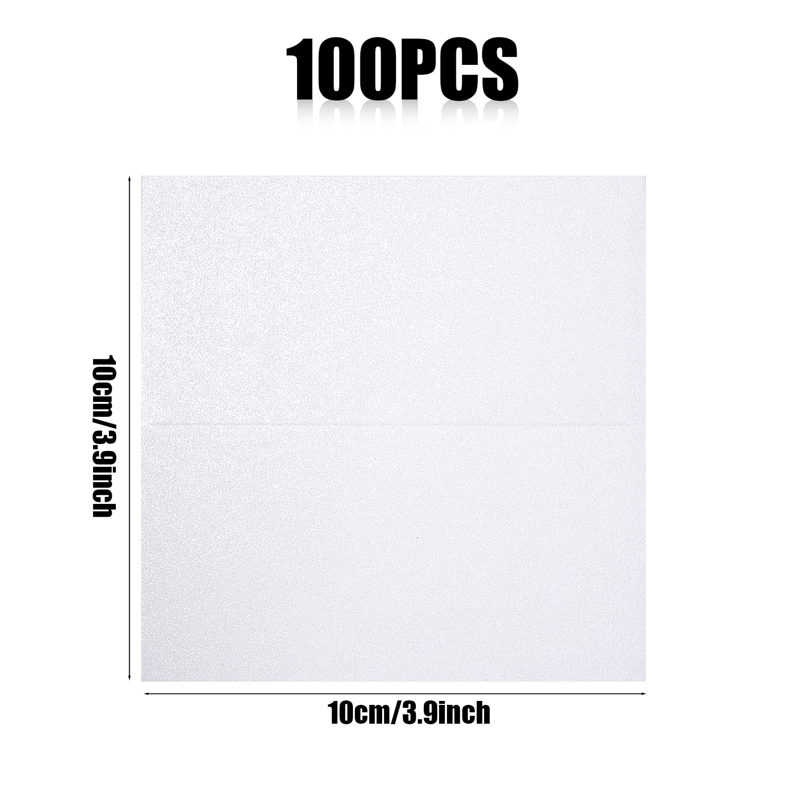 SAVITA 100pcs Blank Place Cards, 3.9x3.9 inch White Wedding Place Cards Name Cards for Table Setting Number Cards Foldable Tent Cards for Anniversaries Parties Invitations