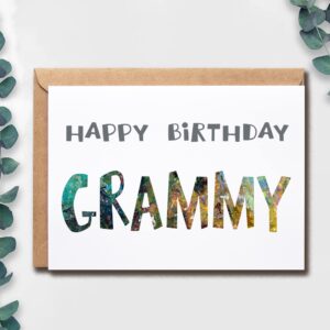 Happy Birthday Grammy - Grammy Birthday Card - Grammy Card - Card For Grammy Modern - Grammy Birthday Card - Card For Grammy