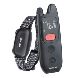 patpet dog shock collar with remote - waterproof dog training collar for small medium large dogs with beep, vibration and 16 static levels shock