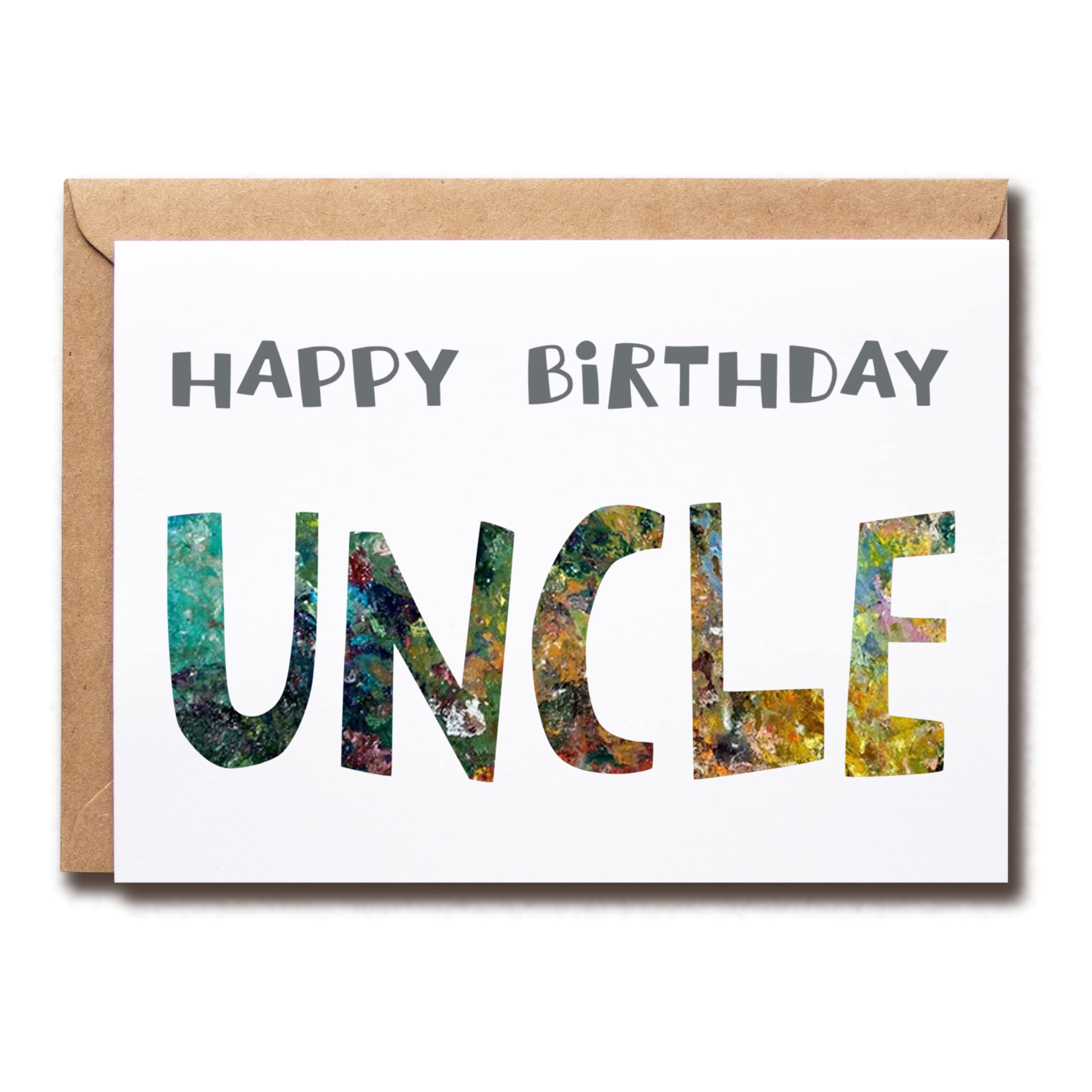 Happy Birthday Uncle - Uncle Birthday Card - Uncle Card - Card For Uncle Modern - Uncle Birthday Card - Card For Uncle