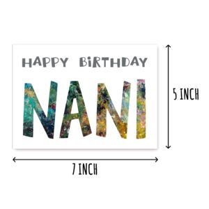 Happy Birthday Nani - Nani Birthday Card - Nani Card - Card For Nani Modern - Nani Birthday Card - Card For Nani