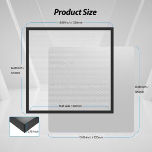 Creality Honeycomb Laser Bed, Honeycomb Platform with 12Pcs Extra Risers and Aluminum Panel for Laser Engraver and Cutter Machine, 12.6" * 12.6"