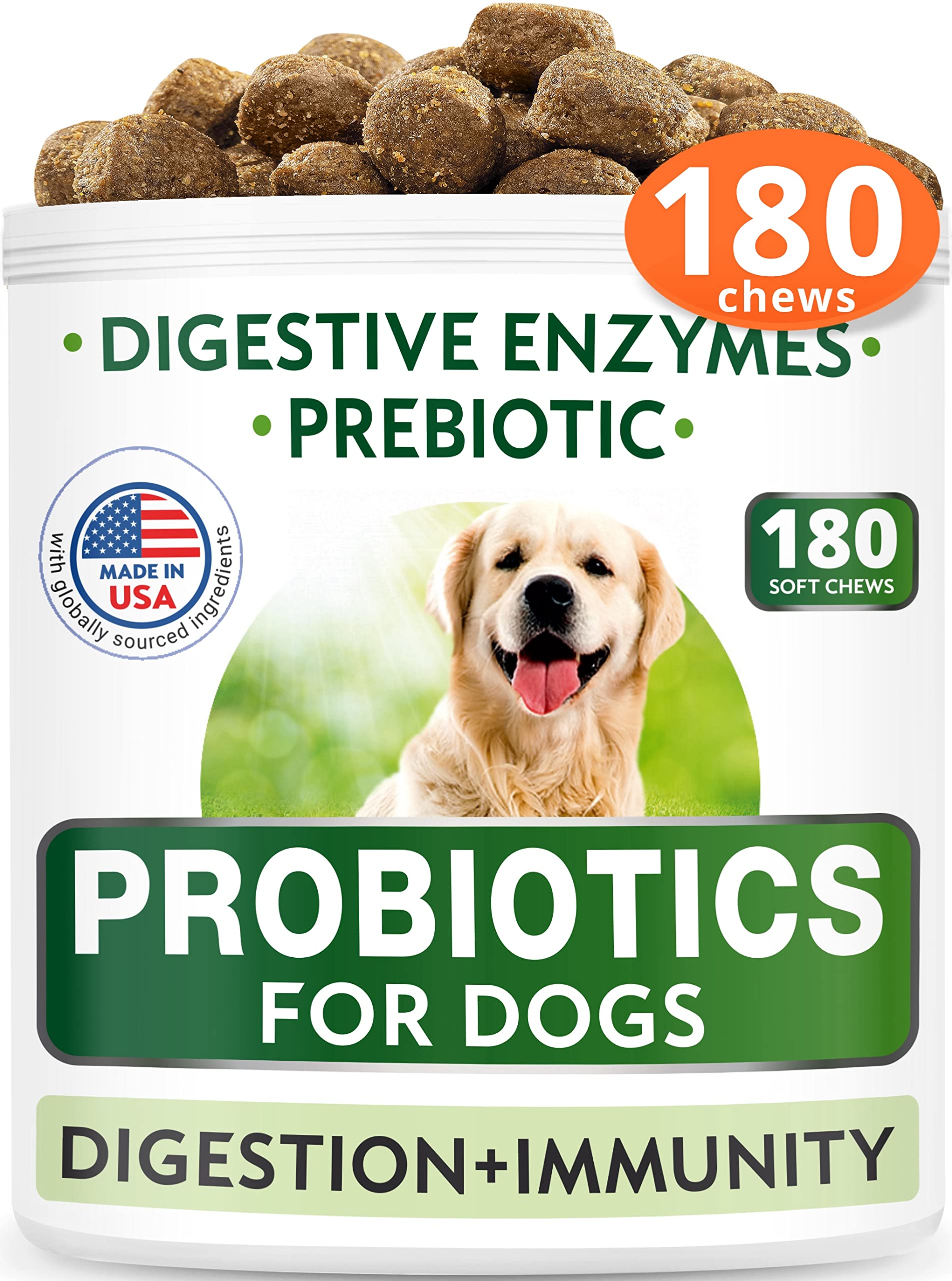 Hemp + Glucosamine + Probiotics Bundle - Joint Pain Relief + Upset Stomach Relief - Hemp Oil, Chondroitin w/MSM, Omega 3 + Digestive Enzymes, Prebiotics - Improve Digestion, Immunity - 120 +180 Chews