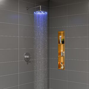 ALFI brand ABNP0836-BG Shower Niche, Brushed Gold 36 x 8 x 4