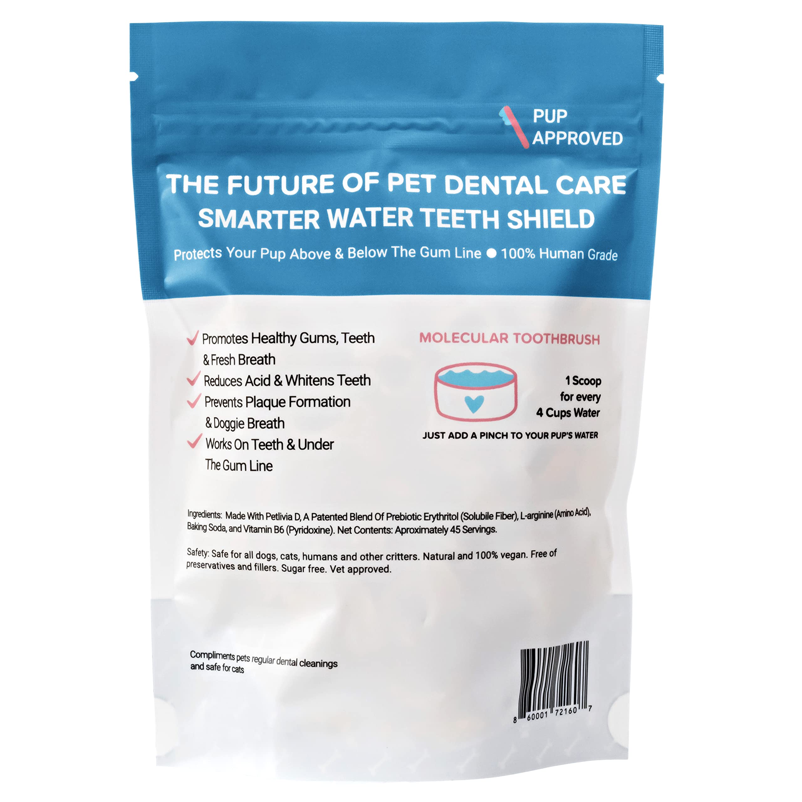 Furpeeps Labs Dogs Breath Freshener, Cat & Dog Dental Powder, Water Additive for Dogs, Plaque & Tartar Remover, Best Way to Eliminate Dogs & Cats Bad Breath, Vet Recommended 45 Servings.