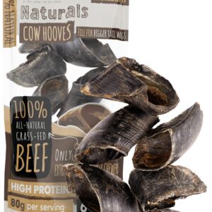 Mighty Paw Cow Hooves for Dogs (6 Pack) | Long Lasting Cow Hoofs for Dogs. Dog Chews Long Lasting. Dog Chew Bones. Dog Bones for Large and Medium Dogs. All Natural Dog Treats for Aggressive Chewers.