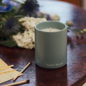 Flower Candle - Floral Scented Candle, Poem Inscription, 45-Hours Long-Burning (7.8 Oz), Bluebell Candle, Natural Essential Oils, Ideal Gift for The Holidays & Home Decor