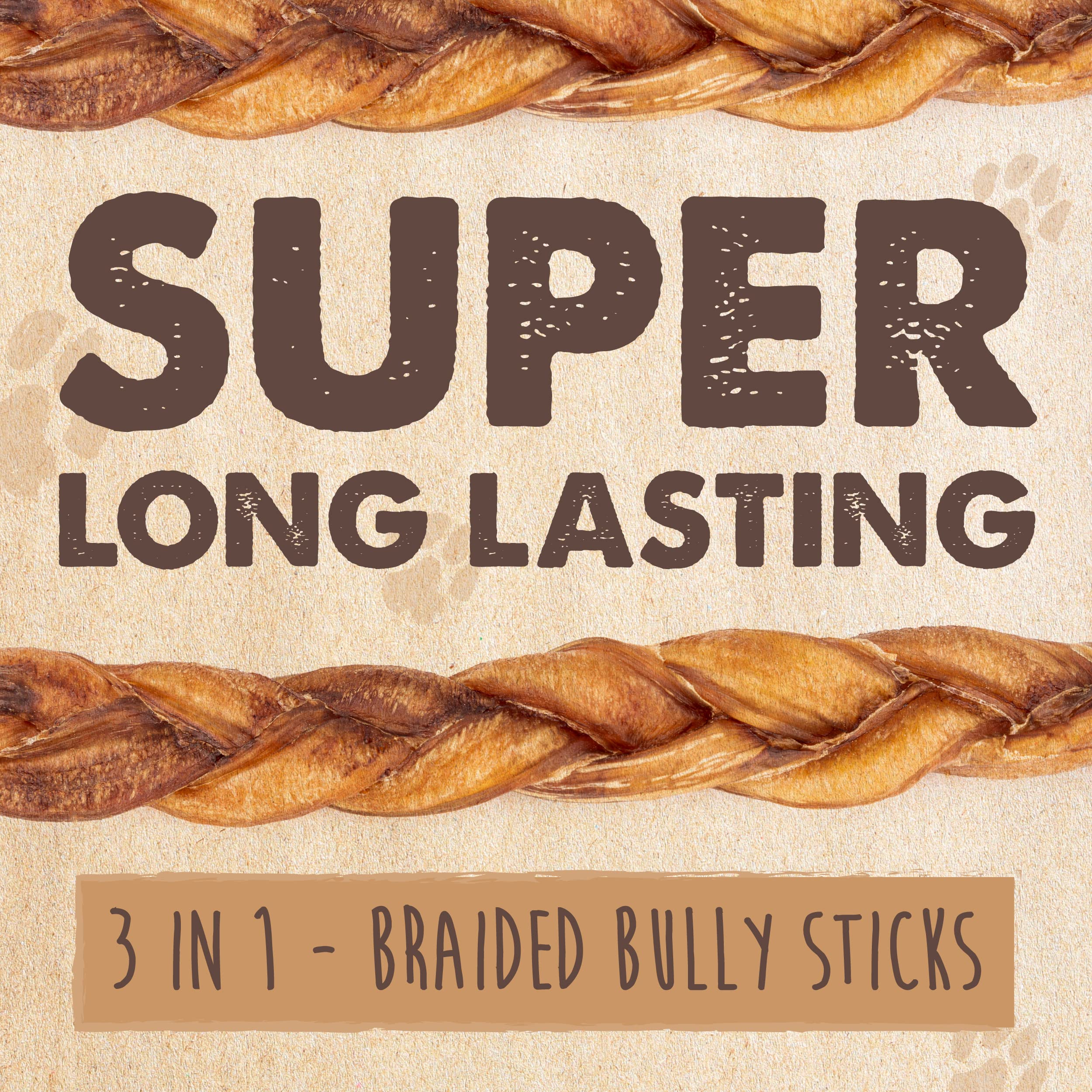 Mighty Paw Braided Bully Sticks for Large Dogs (5 Pack) | Large Bully Sticks. Best Dog Bully Sticks for Medium Dogs. Twisted Treats for All Breeds. Odor Free Bully Sticks. Thick 12” & 6” Variety Pack