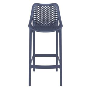 Home Square Patio Bar Stool in Dark Gray Finish - Set of 2