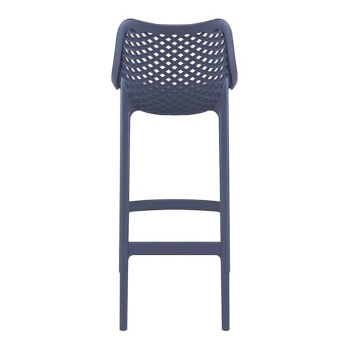 Home Square Patio Bar Stool in Dark Gray Finish - Set of 2