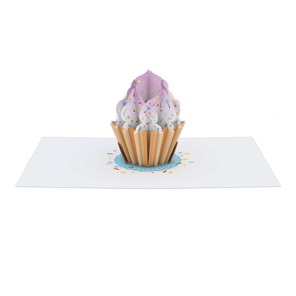 Lovepop Happy Birthday Sprinkles Cupcake: Paperpop® Card – Handcrafted 3D Pop-Up Greeting Card – Birthday Card, 4.5 x 5.9”