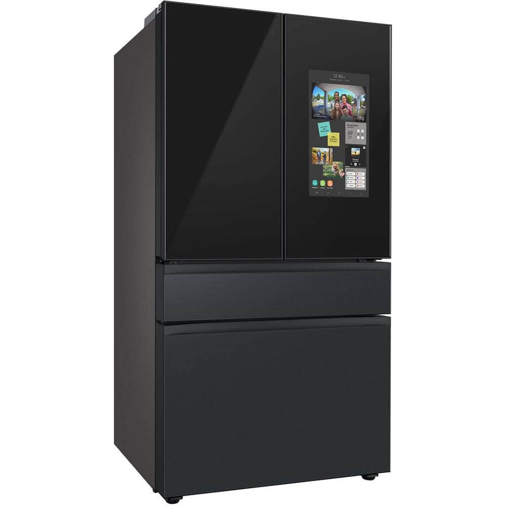 SAMSUNG RF23BB89008M 23 Cu. Ft. Bespoke Charcoal Glass Top/Matte Black Steel Bottom 4-Door Counter Depth French Door Sm