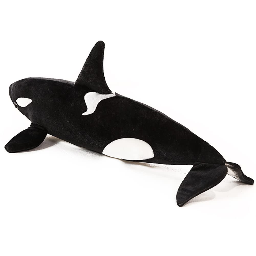 YUZHINUO Simulation Killer Whale Plush Toys Stuffed Orcinus Orca Fish Doll Shark Cartoon Soft Sleep Pillow Kids Girls Baby Funny Gift (19 inch)