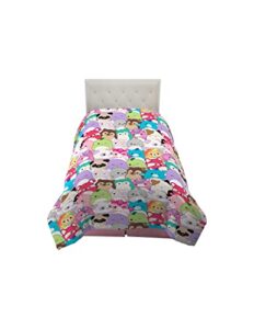 franco squishmallows bedding super soft microfiber reversible comforter, twin, (official licensed product)