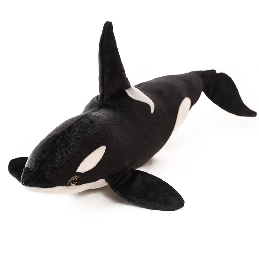 YUZHINUO Simulation Killer Whale Plush Toys Stuffed Orcinus Orca Fish Doll Shark Cartoon Soft Sleep Pillow Kids Girls Baby Funny Gift (19 inch)