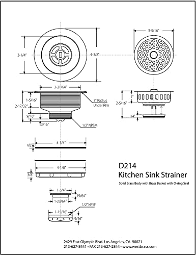 Westbrass CO132-20 6" Touch-Flo Style Pure Cold Water Dispenser Faucet Kit with Filter, 2-Pack Replacement Cartridges, Kitchen Sink Basket Strainer & Waste Disposal Trim Set, Stainless Steel