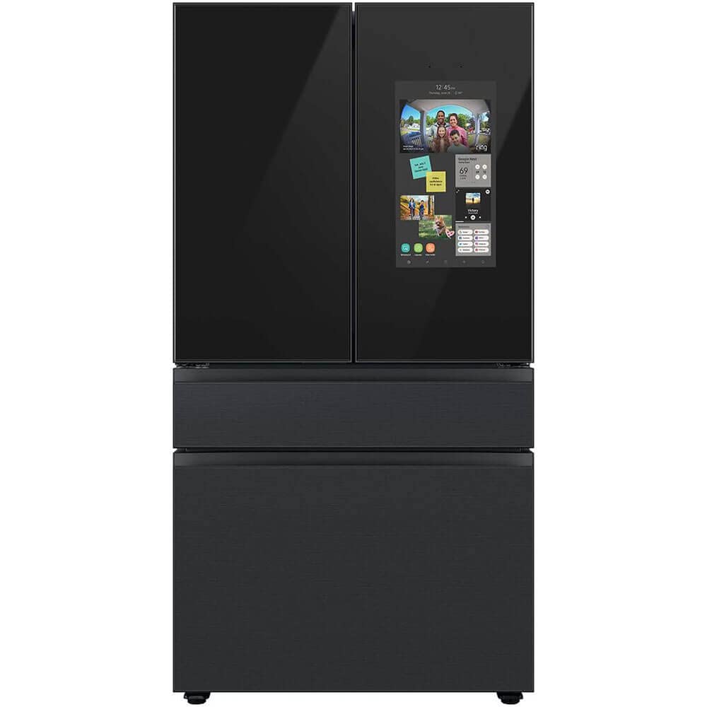 SAMSUNG RF23BB89008M 23 Cu. Ft. Bespoke Charcoal Glass Top/Matte Black Steel Bottom 4-Door Counter Depth French Door Sm