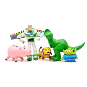 Pantyshka Story Cake Toppers – Pack of 9 Figurines – Premium Quality Birthday Party Favors Including Woody, Buzz Lightyear, Jessie, Lotso, Bullseye, Rex, Alien, Slinky, Hamm