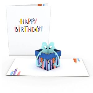 Lovepop Happy Birthday Present Pop-Up Card – Birthday Card with Pop-Up Gift – Handcrafted 3D Pop-Up Greeting Card – Birthday Card, 3.9 x 5”