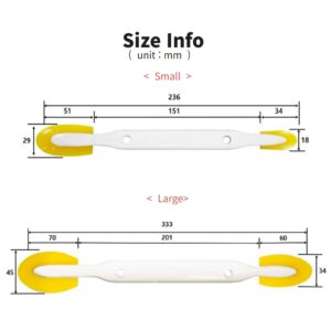 Two-Way Grout Caulk Finishing Tool - 4 Size 2 Pieces Set - Smooth Grout Sealant Silicone Caulking Tool - Rubber Spatula Spreader - Grout Sealer Applicator - Ergonomic Handle Grip