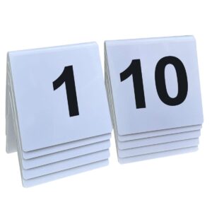 table number 1-10 tents style acrylic table numbers cards signs for wedding reception restaurants cafes