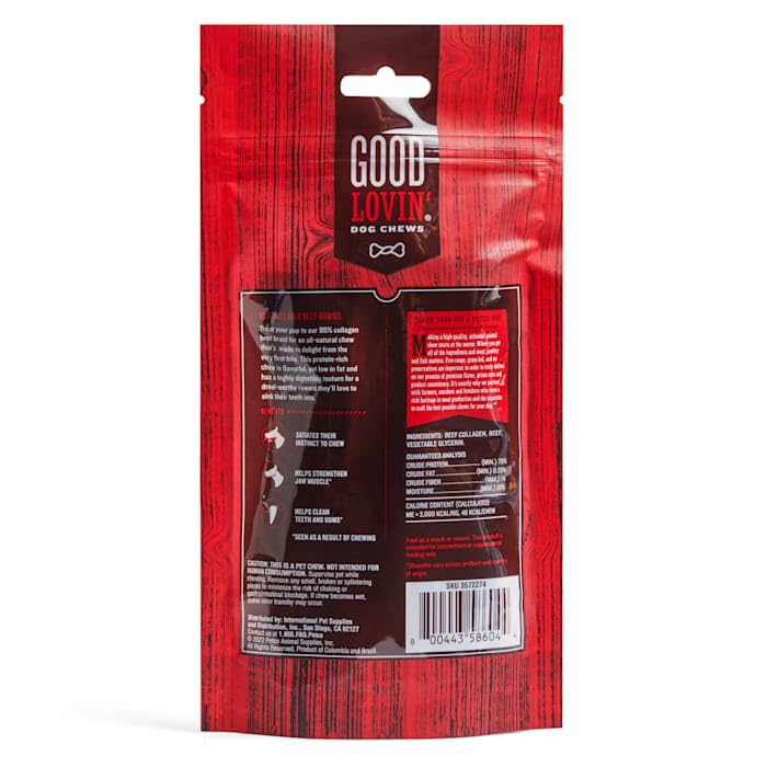 Good Lovin' 5" 95% Collagen Beef Braid Dog Chews 1.68 oz. Count of 3