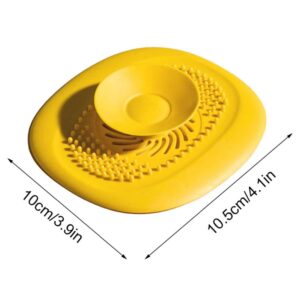 Hair Catcher Durable Press Sink Drain Cover Silicone Hair Stopper Shower Drain Covers Easy to Install and Clean for Wash Basin Kitchen Bathroom Bathtub 1 Pack