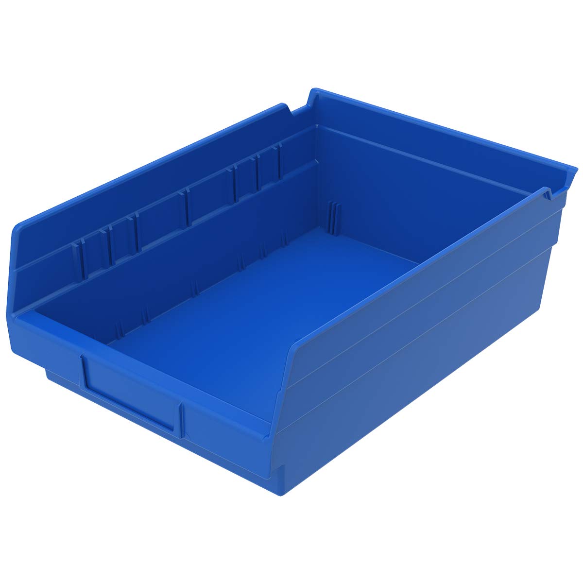 Akro-Mils 30150 Plastic Nesting Shelf Bin Box, (12-Inch x 8-Inch x 4-Inch), Blue, (12-Pack) & 30120 Plastic Nesting Shelf Bin Box, (12-Inch x 4-Inch x 4-Inch), Blue, (24-Pack)