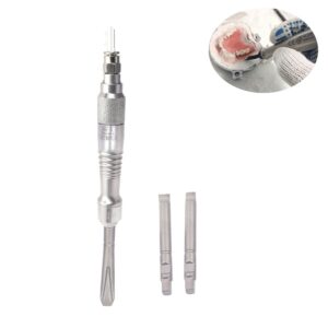 Micro Air Flux Chipper Medical Gypsum Breaker Dental Cast Stomatology Engrave Scaler Pneumatic Scraper Gas Shovel 3 Chisels With Foot Switch Engrave Tools