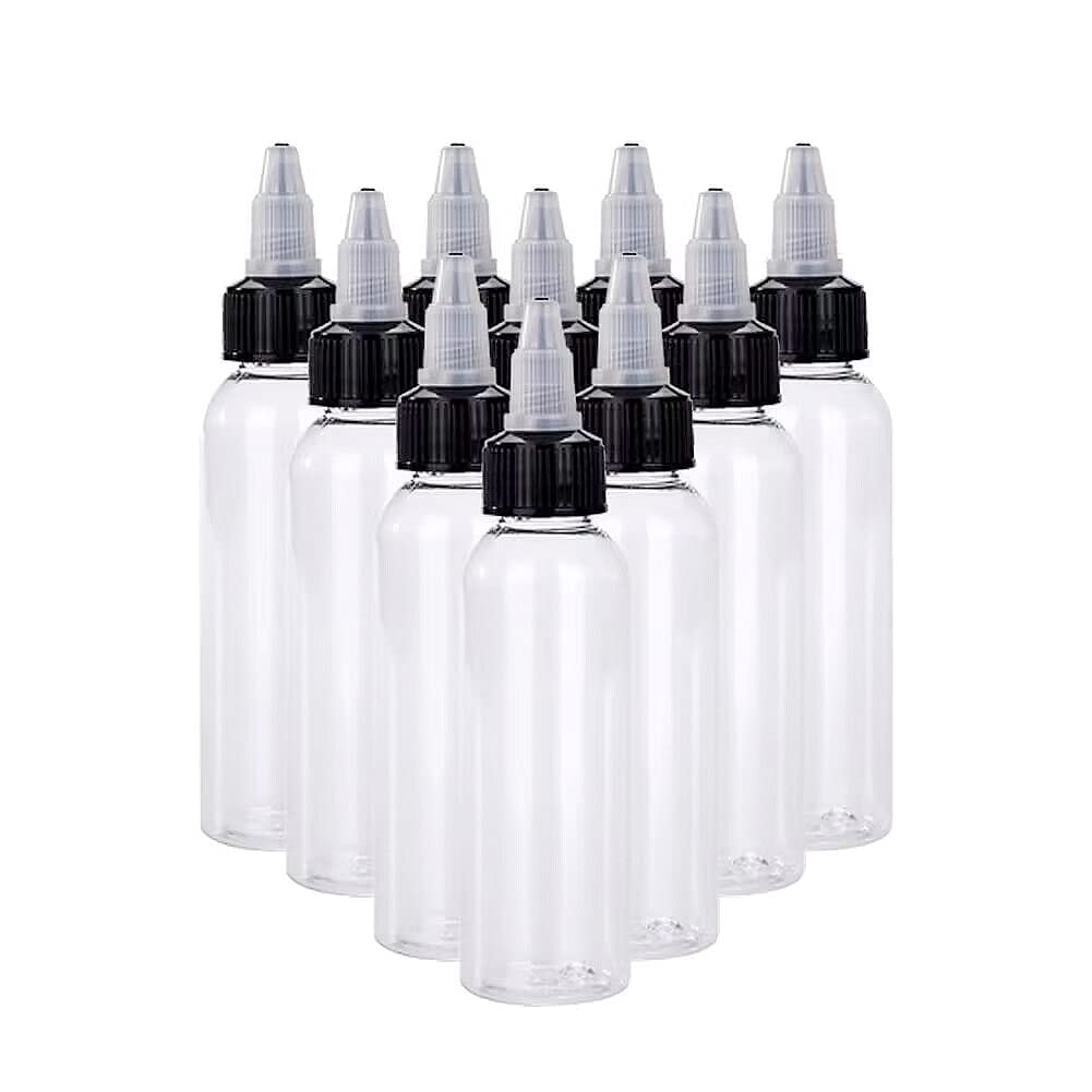 KingWei LDPE Plastic Extruded Liquid Bottle,Squeeze Bottle,Dropper,Dispensing Bottle,10 Pcs 1 oz Bottles,Laboratory wash Bottle,drip Bottle,Watercolor Pigment Bottle, Ink Discharge Bottle(