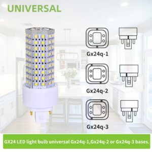 TSEXES Gx24q LED Light Bulb,4-Pin Light Bulb,13W PL-C Recessed Lamp Replacement 26W Fluorescent Light Bulb,4100K,4-Pack