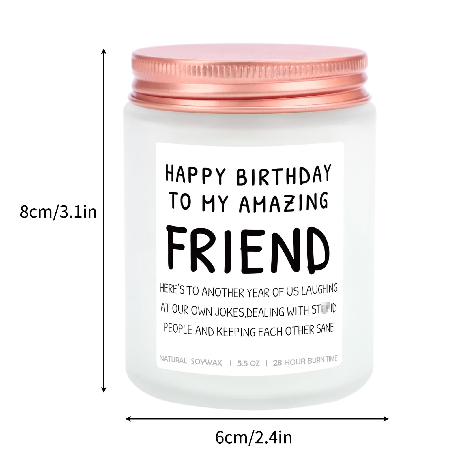 Happy Birthday Gifts for Friends Friendship Gift Funny Gift for Women Birthday Gifts for Best Friend, Coworker, Bestie Present Lavender Candle Gift for Mom, Christmas, Mothers Day Present