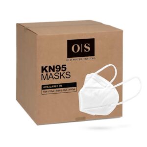 old south trading kn95 face masks - disposable kn95 mask for adults - white (50 count (pack of 1)