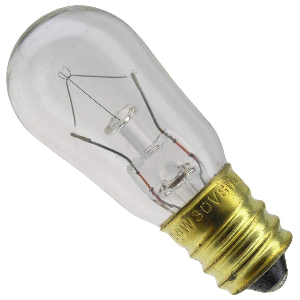 Replacement for 6S6 12V Miniature Light Bulb, 12 Volts, E12 Base, (10 Pack)