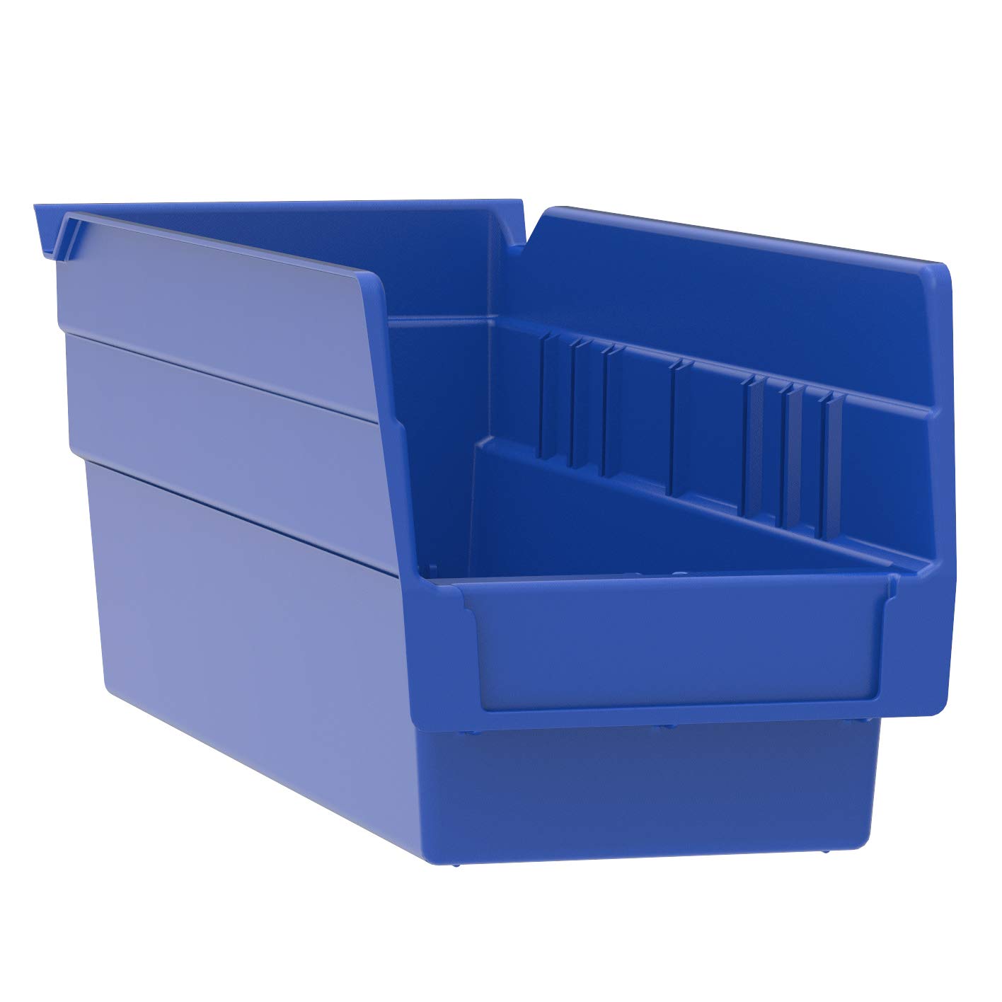 Akro-Mils 30150 Plastic Nesting Shelf Bin Box, (12-Inch x 8-Inch x 4-Inch), Blue, (12-Pack) & 30120 Plastic Nesting Shelf Bin Box, (12-Inch x 4-Inch x 4-Inch), Blue, (24-Pack)