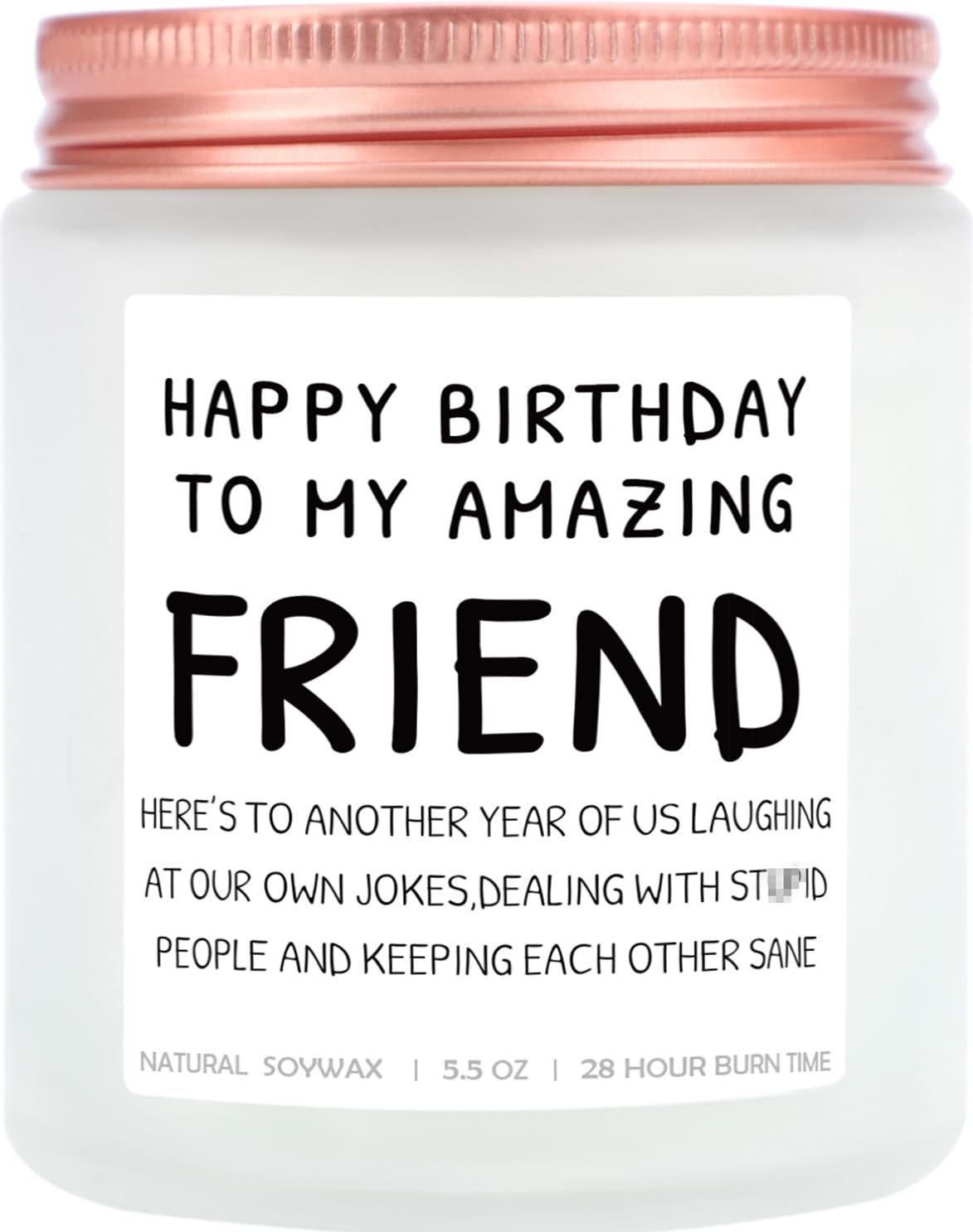 Happy Birthday Gifts for Friends Friendship Gift Funny Gift for Women Birthday Gifts for Best Friend, Coworker, Bestie Present Lavender Candle Gift for Mom, Christmas, Mothers Day Present