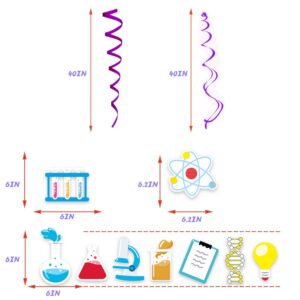 Science Happy Birthday Banner Backdrop Periodic Table Chemistry Theme Decorations Decor for School Science Laboratory Lab Science Classroom Boy Girl Kid Birthday Party Baby Shower Supplies Background