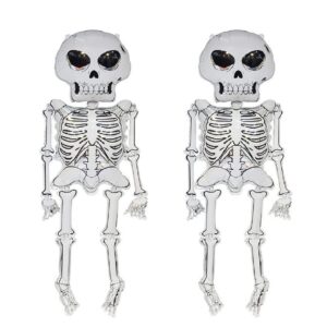 62.2" Skeleton Halloween Helium Balloons - Jumbo Skull Foil Balloon for Spooky Halloween Decoration Party Supplier 2pcs